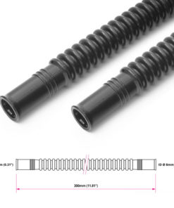 Convoluted black nylon in-tank fuel hose Ø8/8mm 300mm